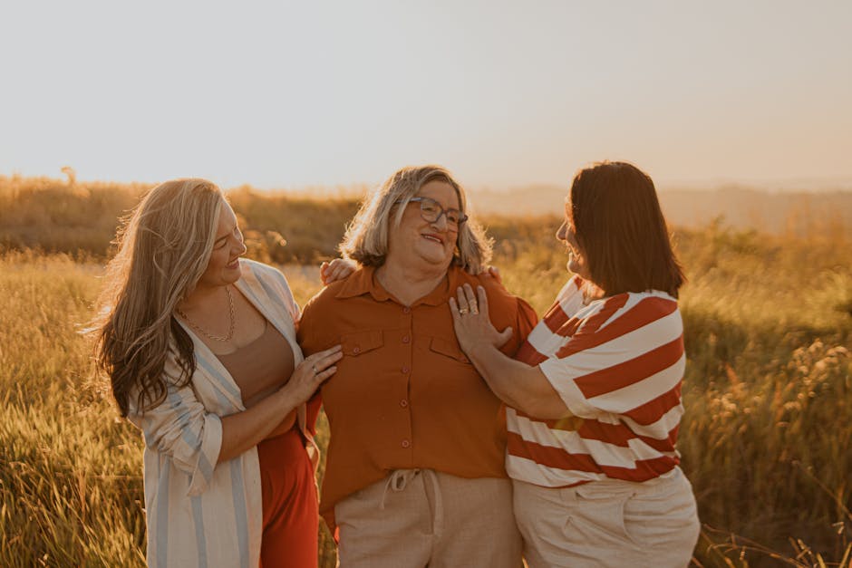 Three women enjoying a warm evening together outdoors in São Paulo, Brazil.